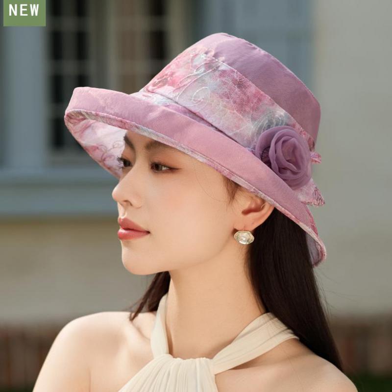 Dames Emmerhoed Zomerhoeden Voor Vrouwen Bloemenpatroon Ademend Zonnebrandcrème Zonnehoed Dames Outdoor Zonnescherm Zonnehoed Nieuw: Roze