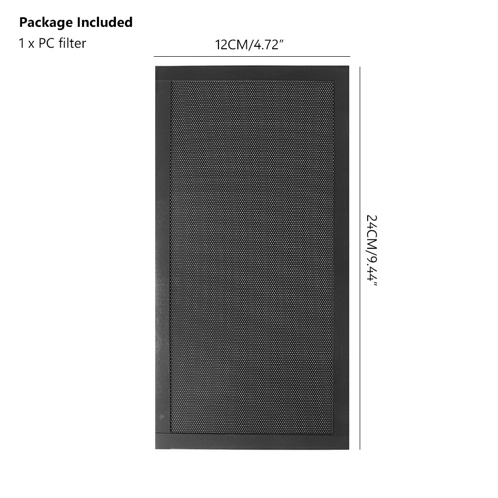 12 x 12 14 x 14 12 x 24cm tietokone pc kotelo tuuletin magneettinen pölysuodatin verkkokansi tietokoneen suoja pvc tuuletin pölynestoverkko: 12 x 24cm