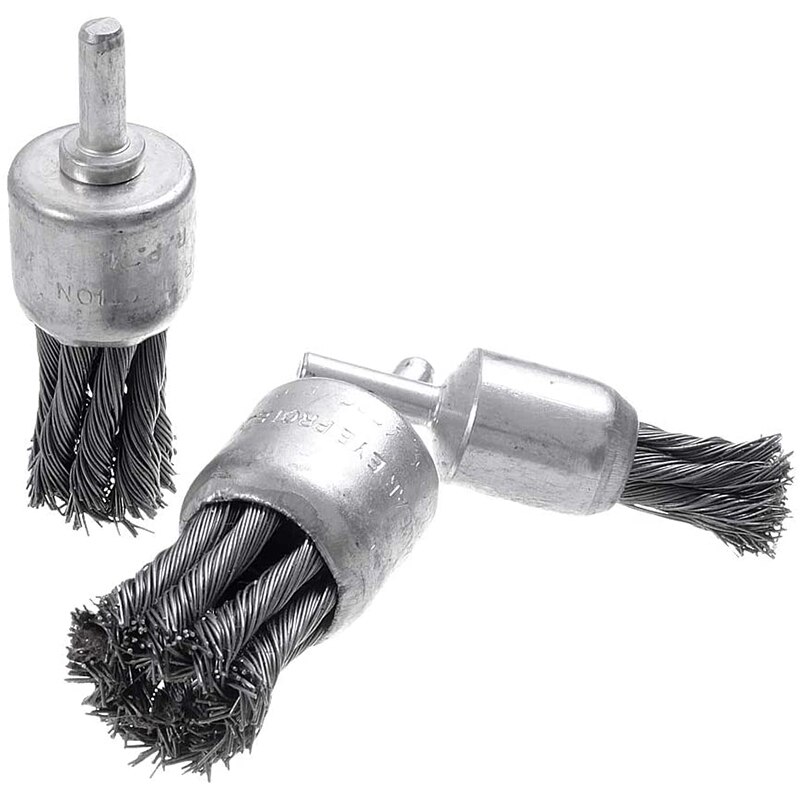 9 Pack Wire Wheels Brush, Knotted and Wire End Brush, for Derusting, Paint Removal, Deburring for Angle Grinder