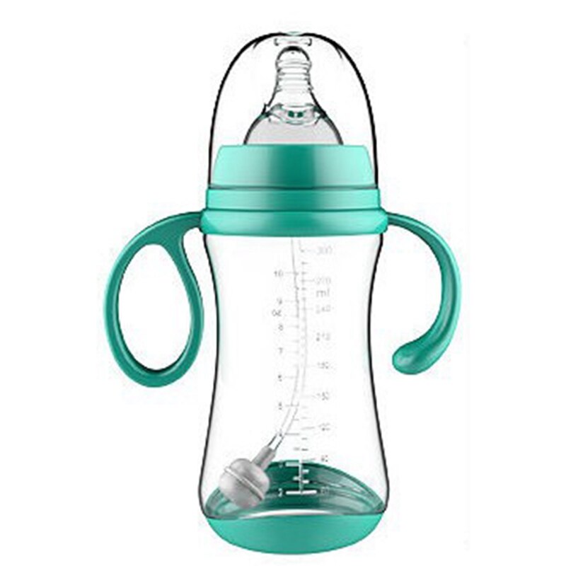 Breastfeeding Wide-mouth PP Bottles for Maternal Baby Double Handle Drinking Glass Water Bottle Children Training Feeding Cup: BL-300ml