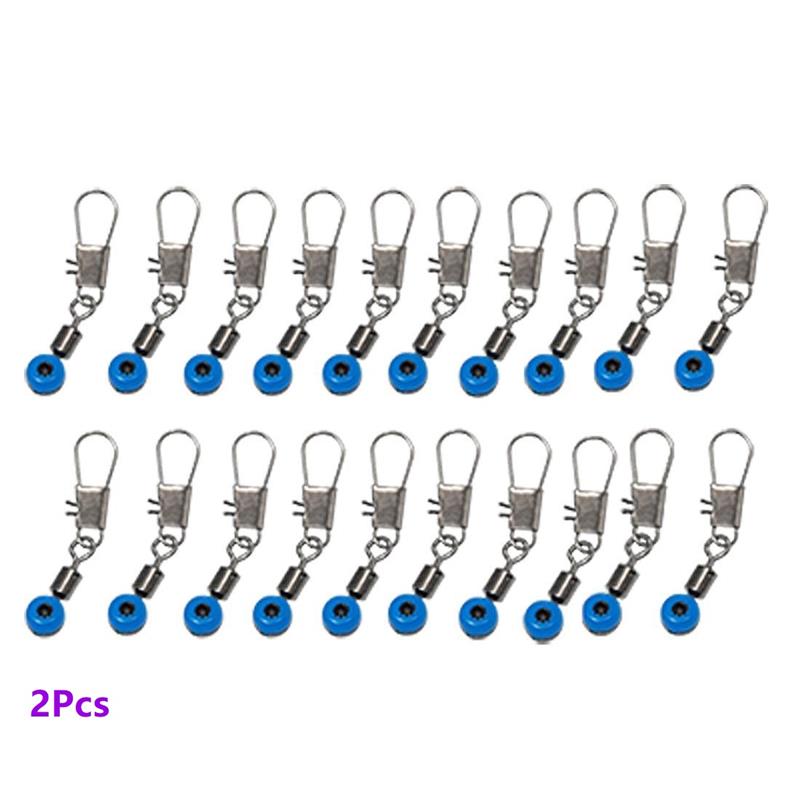 40Pcs Visserijvlotter Rollende Swivel Levert Tackle Tool Vislijn Om Haak Wartels Schacht Clip Connector Vissen Accessoires: 40Pcs Blue