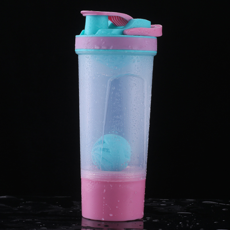 Protein Shaker Bottle Girls Women Sport Water Bottle Gym Fitness Hiking Drink Outdoor Travel Cup