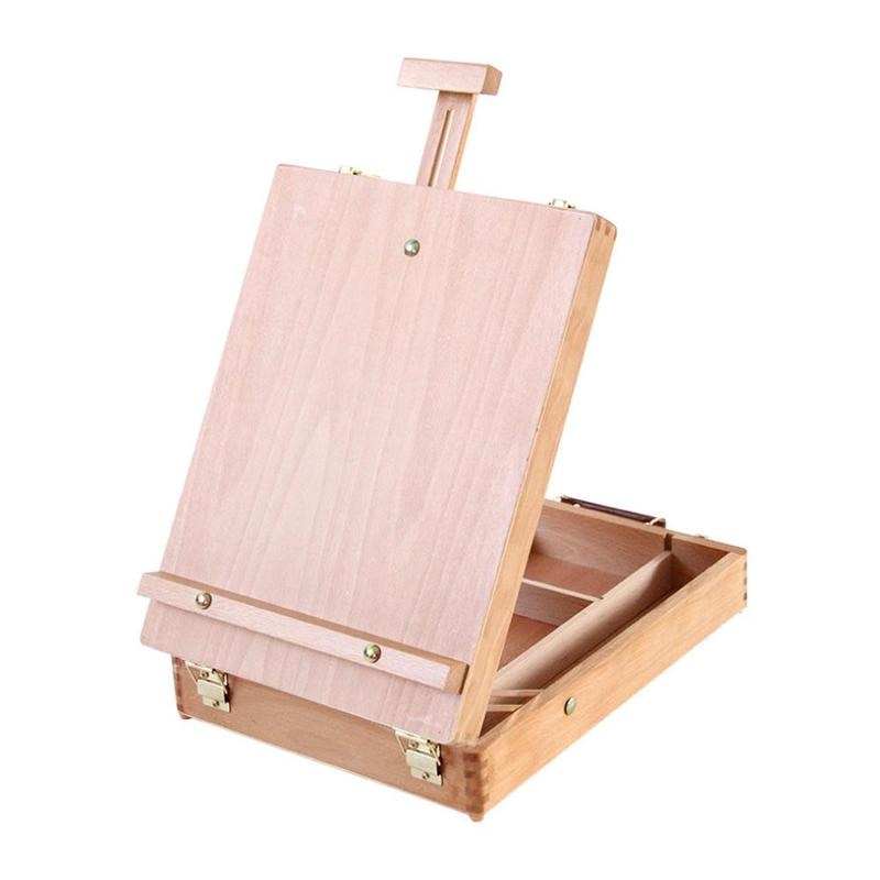 Wooden Drawing Box For Painting Sketch Table Box Oil Paint Laptop Accessories Painting Art Supplies For Artist Kids Children