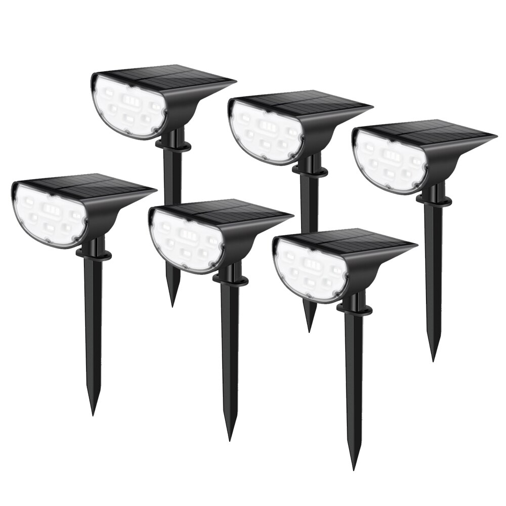 Solar Led Light Outdoor Solar Lamp Waterproof IP67 lampara Solar Landscape Spot Lights Patio Street Garden Decorative Lighting: 6PCS 6000K