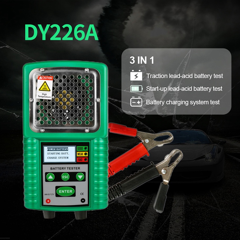 DY226A – testeur de batterie de voiture 3 en 1, Test CCA de Charge de démarrage de Charge automatique cc de Traction avec affichage Led de capacité de stockage: Default Title