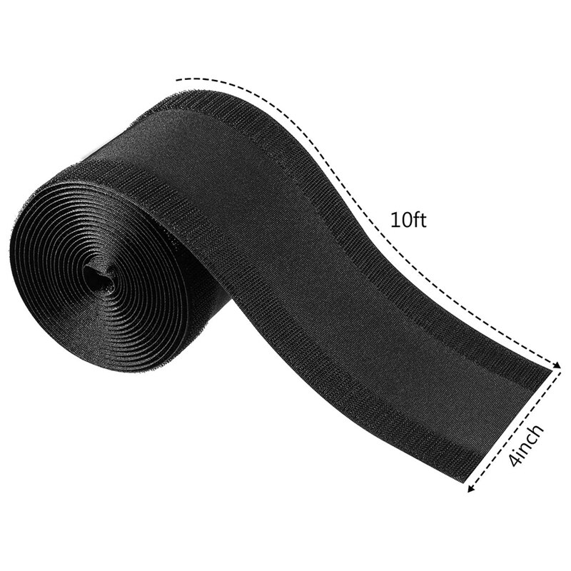 Cable Grip Floor Cable Cover Cords Cable Protector Cable Management Only For Commercial Office Carpet (Black,10 Feet)