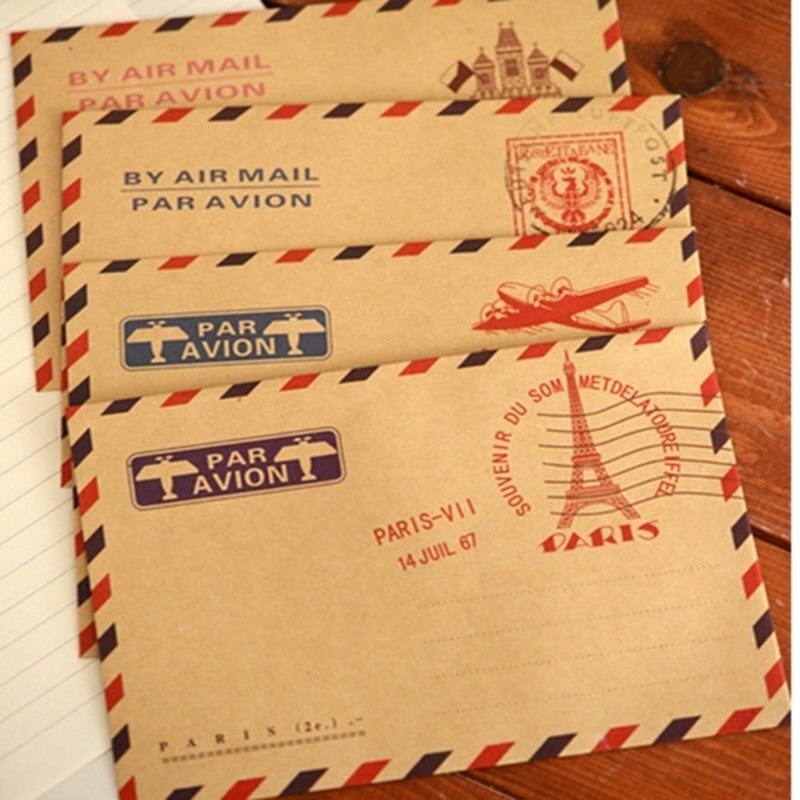 Lot de 10 enveloppes Poly Vintage, 9.7x7.5cm, en papier de rangement en papier pour cartes postales en papier de rangement pour lettres cartes postales