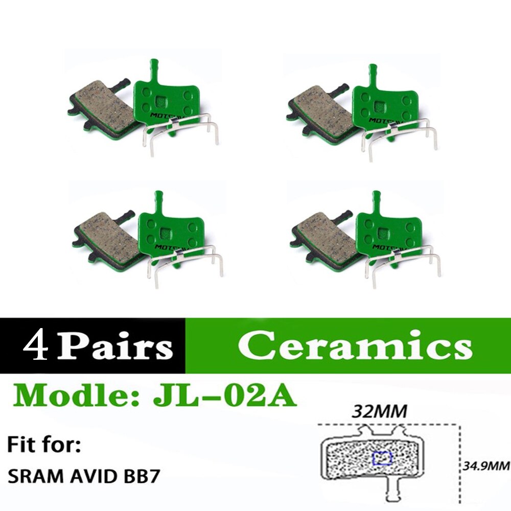 2 Paare Keramik Fahrrad Bremsbeläge MTB fahrrad 2Stck bremsbelag für S Shimano Sram eifrig M315 M355 M365 m395 M445 M447 MT200 M525 M375: 02A 4 Paare Keramik