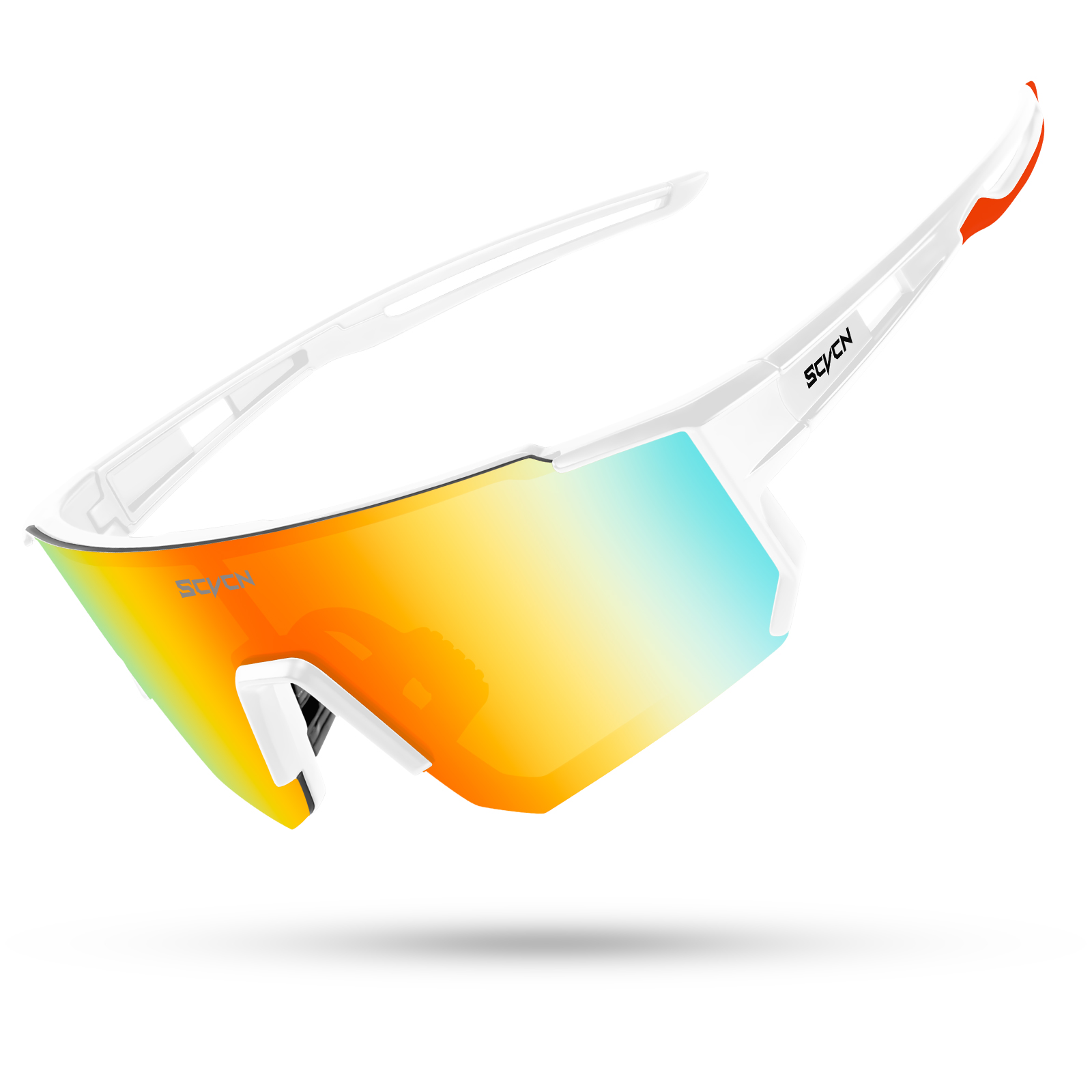 SCVCN Fahrradbrille, Sport-Sonnenbrille, UV400, Fahrrad, Wandern, Camping, Golfbrille für Männer und Frauen, Baseballbrille, Fahrradbrille: Gelb