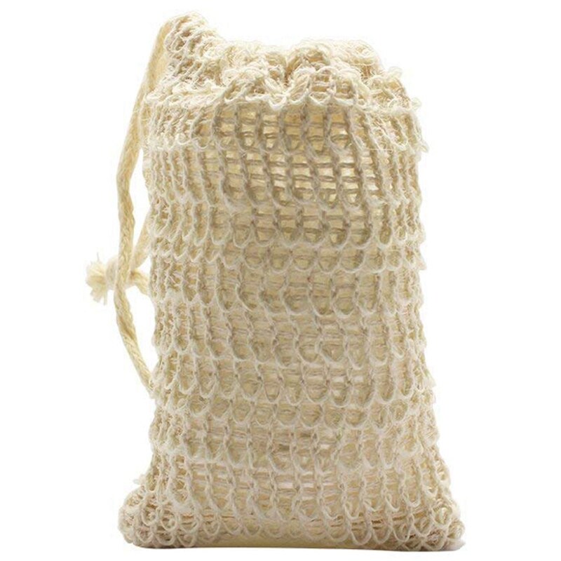 Brusebad sisal sæbe taske naturlig sisal sæbe taske eksfolierende sæbe saver poseholder 50 stk