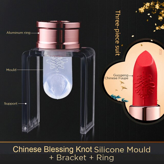 Stampo per rossetto fai-da-te kit di bellezza artigianato strumenti stampo per rossetto di alta qualità stampo per rossetto in silicone nuovo stampo in silicone: Chinese blessing