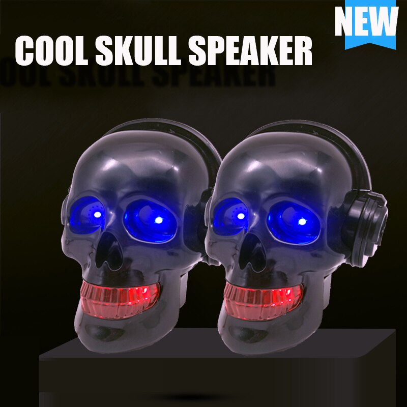 Motorcycle skull loudspeaker With Bluetooth MP3 waterproof Subwoofer Mobile phone call vehicle Electric vehicle Anti theft Color