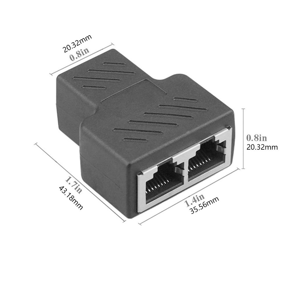 Praktische RJ45 Splitter Adapter Hafen Katze5/6 LAN Ethernet Kabel Hohe Leistung 1 zu 2 Möglichkeiten Dual Weiblich Schalt ONLENY