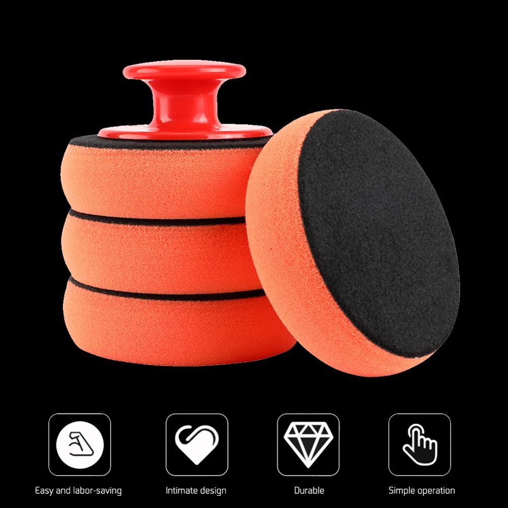 5 stk/sæt bilvask voks polerpude polerpude svamp bil rengøringsklud mikrofiber applikator puder