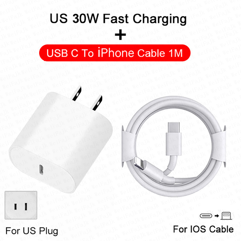 Apple Original Magsafe draadloze oplader voor iPhone 15 14 13 12 11 Pro Max SE Mini X XS XR 8 Plus snel opladen Type C Lightning-kabel: Roze