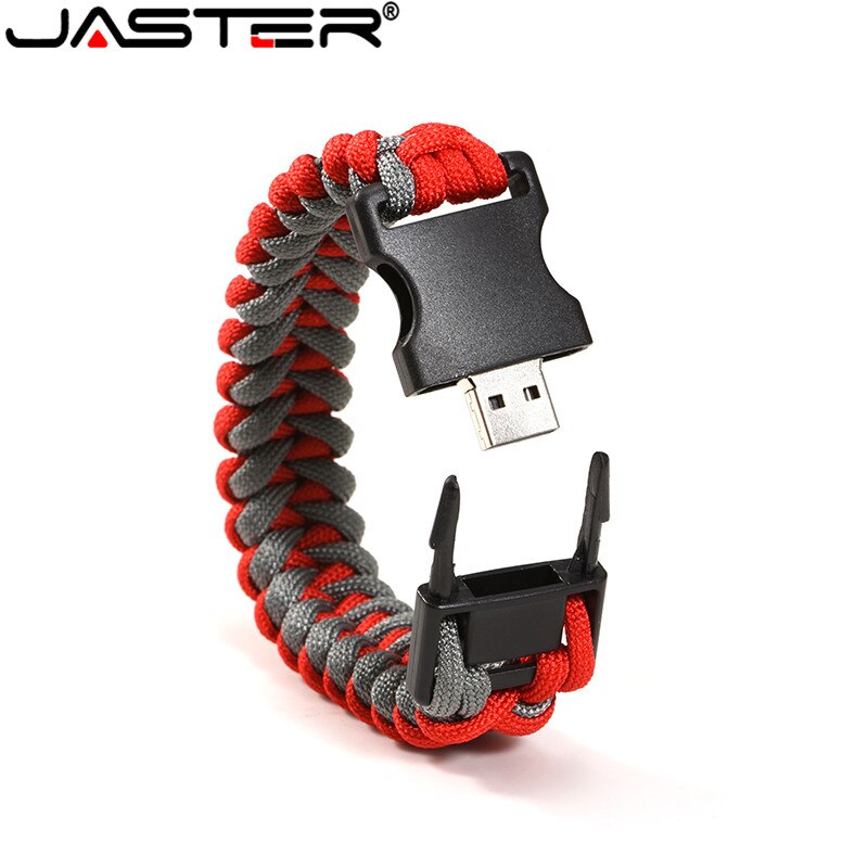 JASTER Nylon Braided Bracelets USB flash drive Pen drive Outside U Disk Bracelets U stick 4GB 32GB 64GB 128GB External Storage