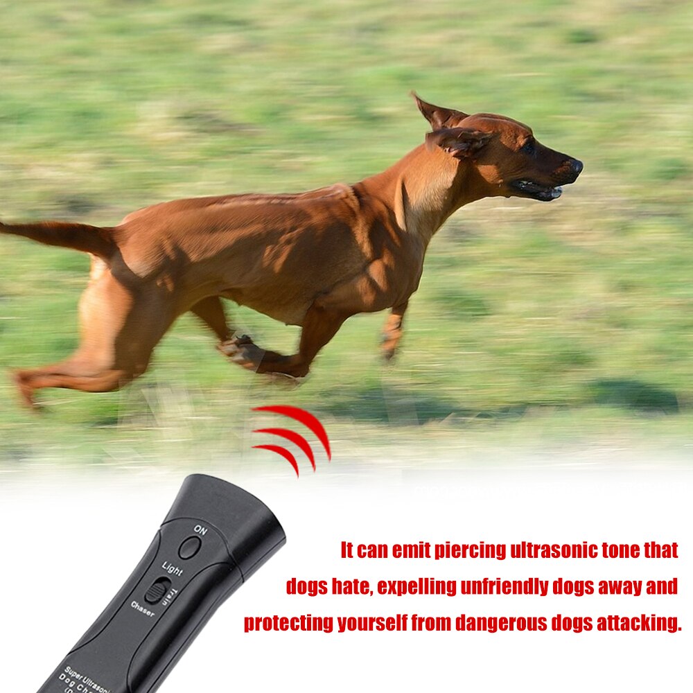 Dog Bark Stop Repeller Handheld Ultrasone Hond Repeller Anti Blaf Anti Blaffen Apparaat Met Led Zaklamp Dierbenodigdheden