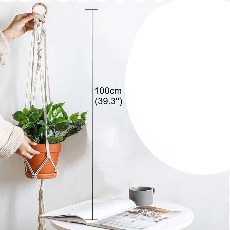 Macrame flower pot makrama macramé macetas colgantes macrame wall hanging planter makramee plant holder hanger: DR41