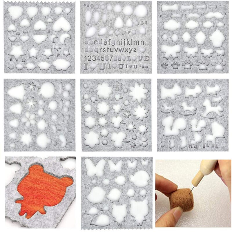 LMDZ Wool Felting Needles Wool Felt Mold Needle Felting Applique Mold Needle Felting Needle Felting Supplies Felting Kit