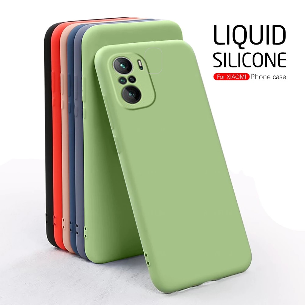 Cubierta de teléfono de silicona líquida suave, funda para Xiaomi Pocophone Poxo Poko Little Poco F3 F 3 PocoF3 6,67 '', a prueba de golpes