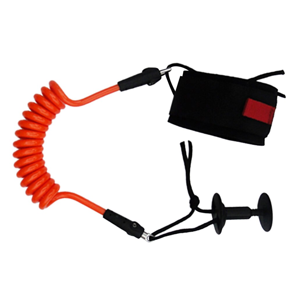 Strong Orange 5.5mm Coiled Bodyboard Wrist Leash SUP Leash 1.5m for Surf Board Paddle Body Board Bodyboarding