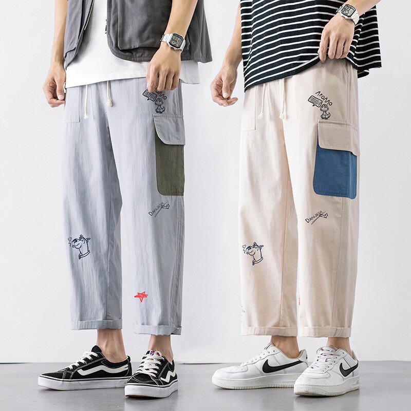 männer Hosen männer Streetwear Hosen Knöchel Länge Atmungs Casual Hosen Outdoor Jogger Hose Sommer Casual Männer Kleidung