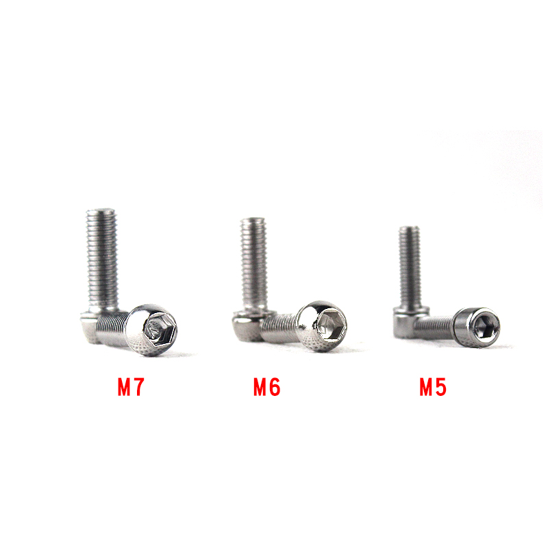 Tornillo elevador Hexagonal para bicicleta de montaña, M5 x 18mm, M6, M7 x 22mm, 6 uds.