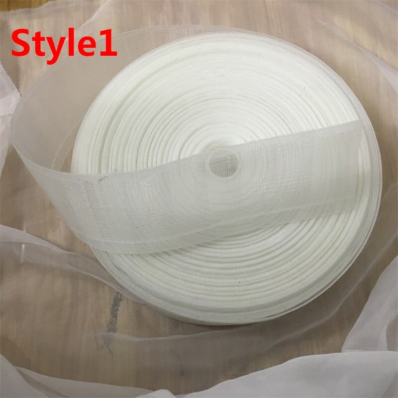 1 viel vorhang Band haken vorhänge zubehör weiß transparent vorhang Band Polyester haken Band #3