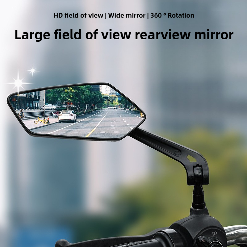 Reflector de espejo retrovisor para bicicleta, espejo de manillar giratorio ajustable, retrovisor transparente, accesorios para bicicleta y patinete eléctrico