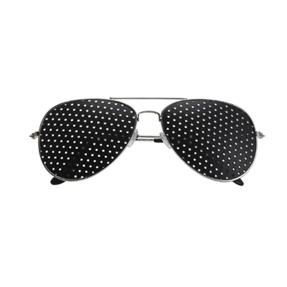 2pcs Unisex Vision Correction Care Pinholes Eye Exercise Eyeglasses Pinholes Glasses Eyesight Improve Plastic&Mental Frame