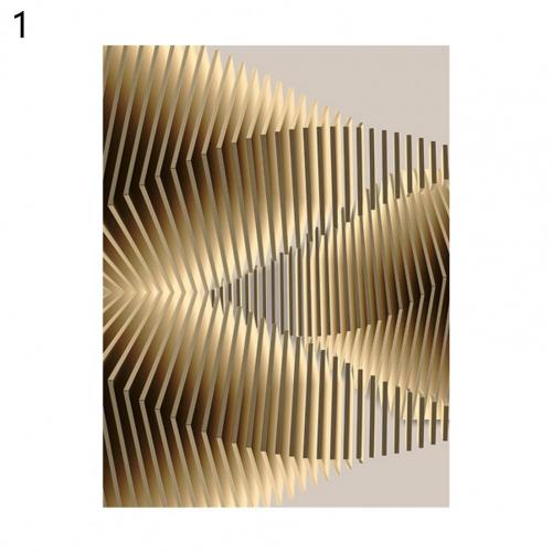 Long Lasting Rectangle Abstract Golden Line Wall Poster Ornament for Office:  30x40cm 1