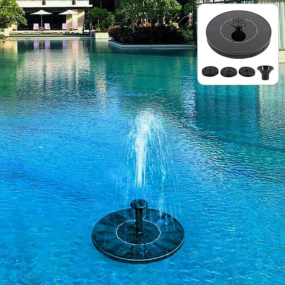 Solar Water Fountain Pool Pond Waterfall Fountain Garden Decoration Outdoor Bird Bath Solar Powered Floating Water Pump Fountain