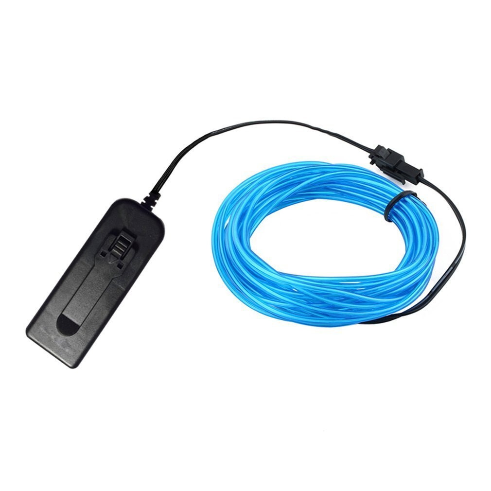 3M Flexible EL Wire Tube Rope Battery Powered Flexible Neon Light Car Party Wedding Decor With Controller LED Light: blue