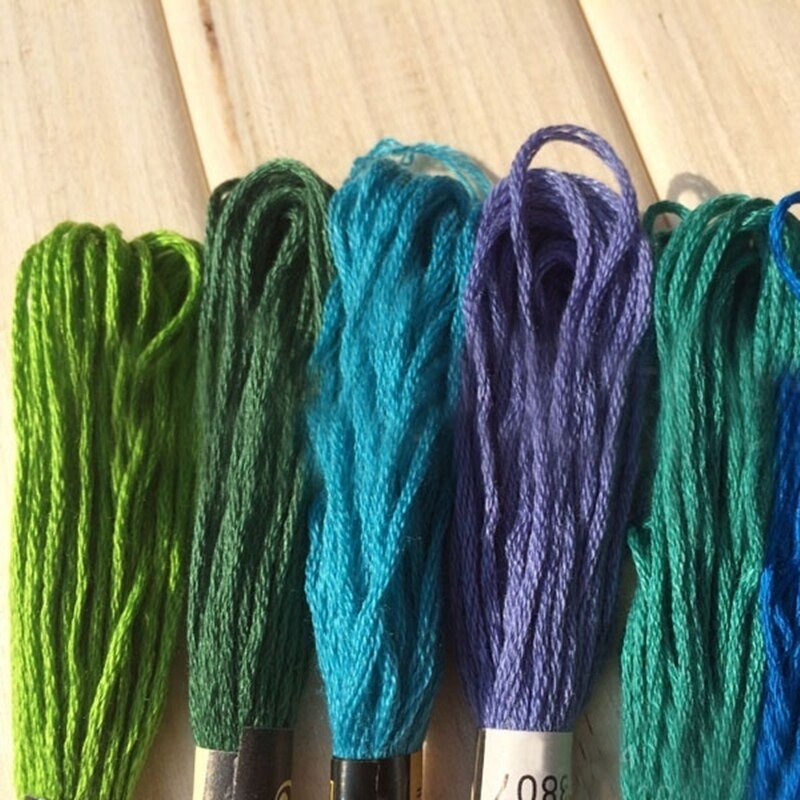 50Pcs/Set Multicolor Embroidery Cotton Thread DIY Sewing Skeins Craft Tools