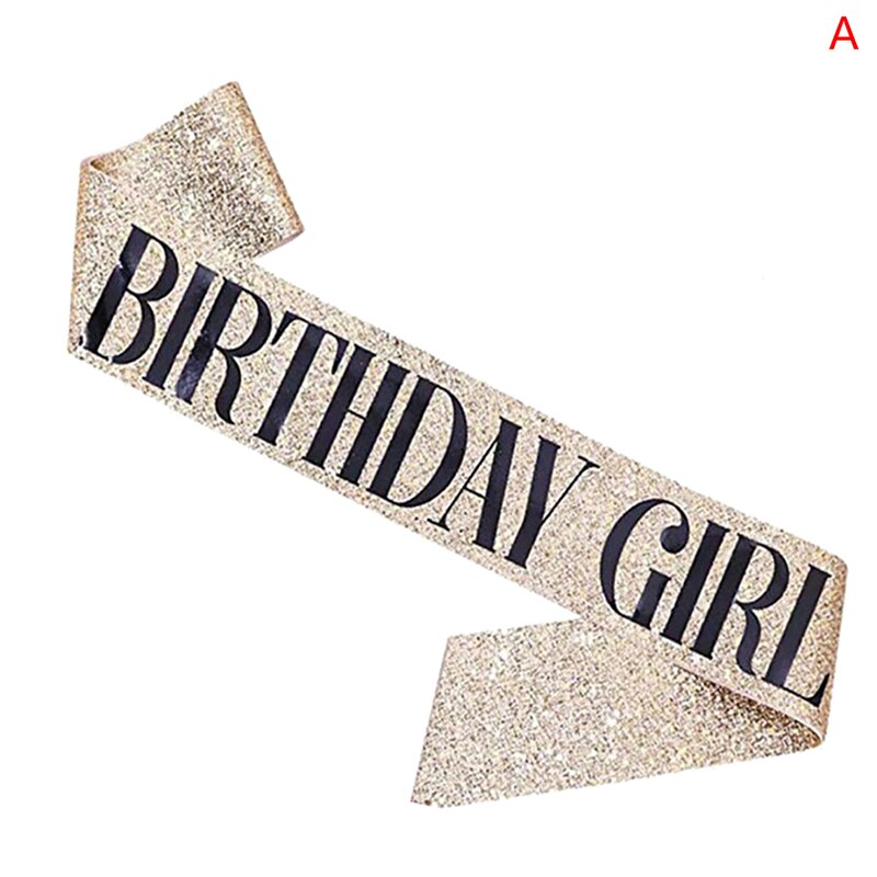 Ceinture en Satin pour anniversaire de 21 ans, fournitures de fête pour reine et fille, décoration d'anniversaire: A