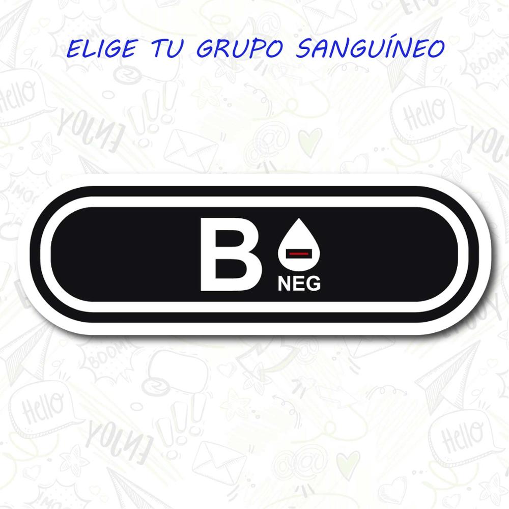 4 Pegatinas Sticker De Vinilo Grupo Sanguineo Een B Ab O 0 +-Positivo Negativo Bicicleta Moto 1,5 Cm alto: B NEGATIVO