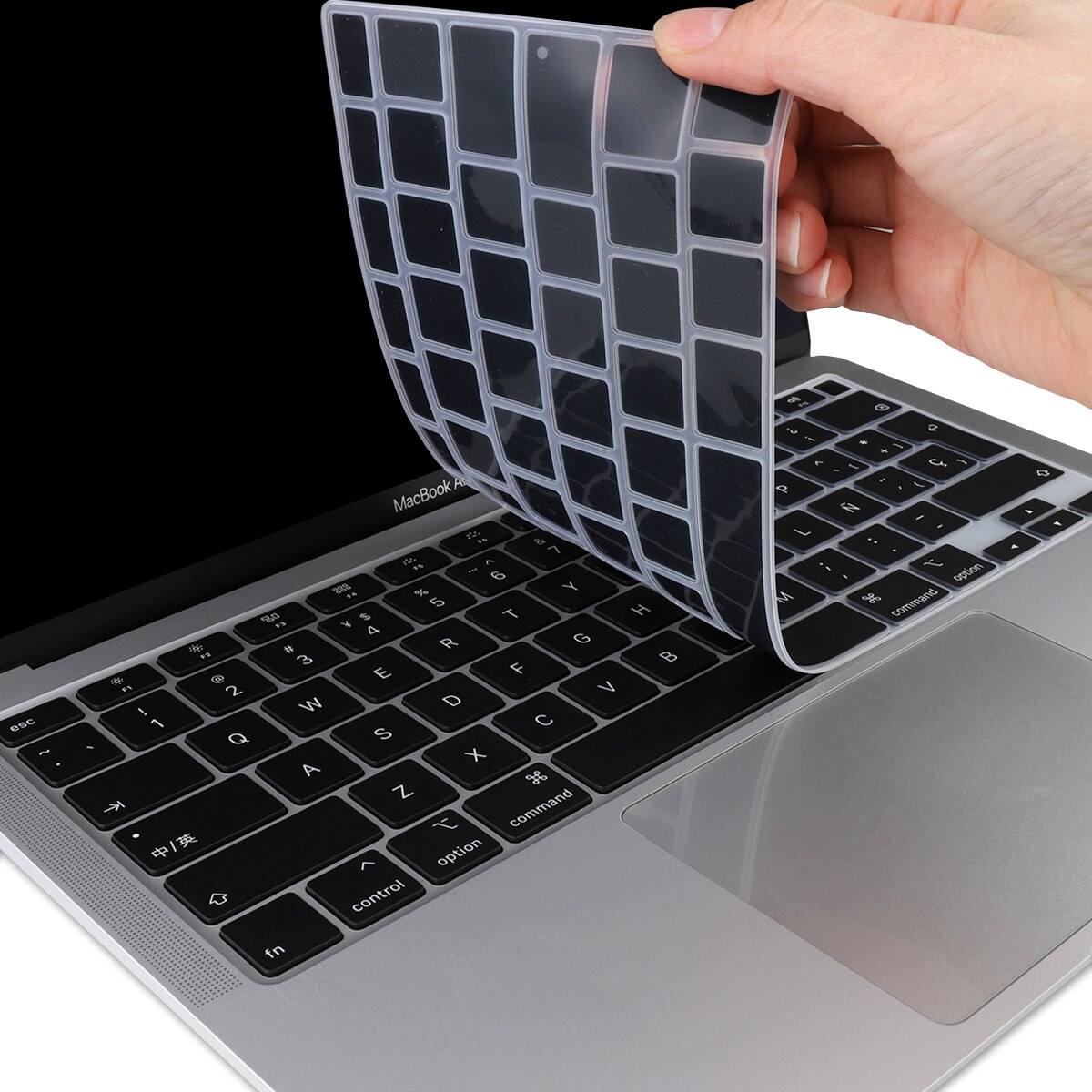UNS/EU Geben Typ Spanisch/Russisch/Französisch Englisch Tastatur Abdeckung Für MacBook Air 13 A2179 A2337 touch ID Transparent Haut