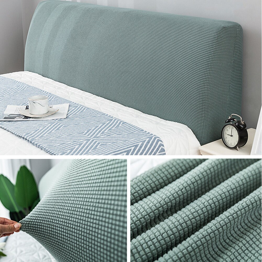 Nordisk stil elastisk solid stretch soveværelse indretning sengegavl betræk blødt ryglæn moderne støvtæt beskytter jacquard hotel hjem: -en / 200cm