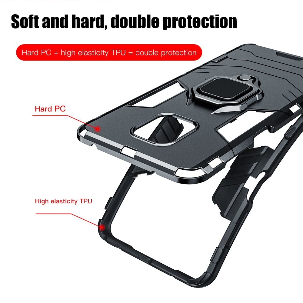 KEYSION Schokbestendig hoesje voor Xiaomi Redmi Note 9s Magnetische achterkant Telefoonhoes voor Redmi Note 9 Pro Max Note 8 Pro 8 8T 8A 7 7a K30