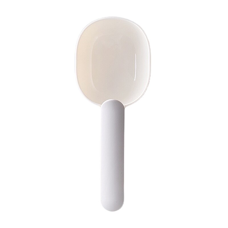 Cuchara para Harina de granos gruesos con Clip, cuchara de plástico para arroz, gran capacidad, cuchara de sellado para el hogar, accesorios de cocina, 1 ud.: Gray White