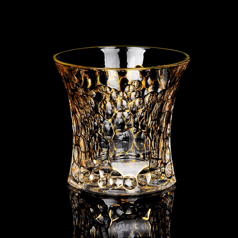 Lot De 5 Verres à Vin En Cristal Style Murano - Occasion - Couleur Argenté