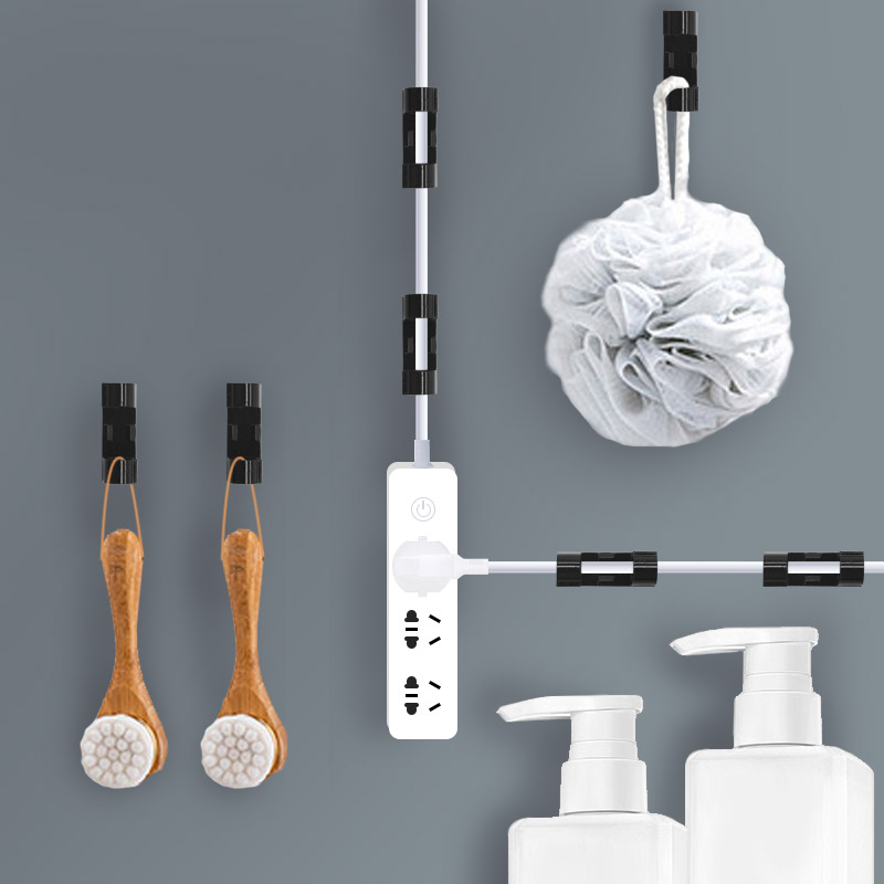 20 clip per cavi, organizer, supporto per cavi, gestione dei cavi, gestione dei cavi autoadesiva, avvolgicavo a morsetto fisso