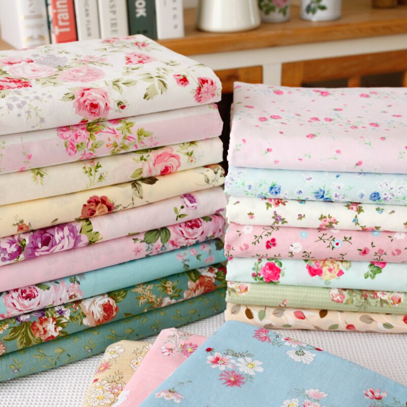 100cm * 160 cm/teil, alle baumwolle Köper stoff, kleine garten blume kleidung, bettwäsche, kissen stoff, DIY kleine handgemachte Material