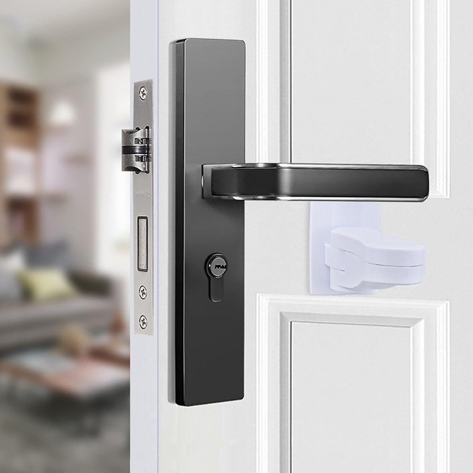 4 Stuks Kinderslot Baby Deurklink Slot Hendel Slot Proof Venster Anti-Opening Bescherming Peuter Kids Deur stopper # Yj