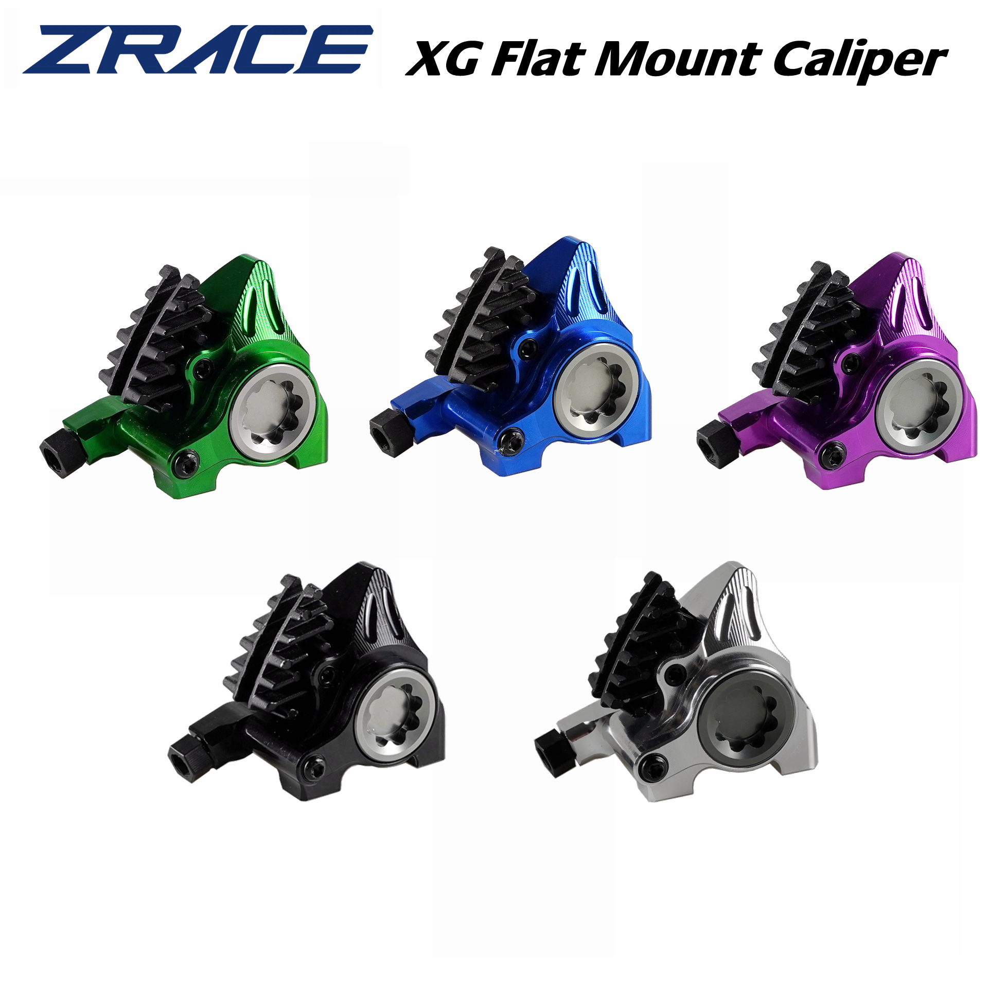 Pinza de montaje plano ZRACE XG, freno hidráulico de carretera, pastillas ICE-TECH, carrera BMX, peso ligero CNC completo