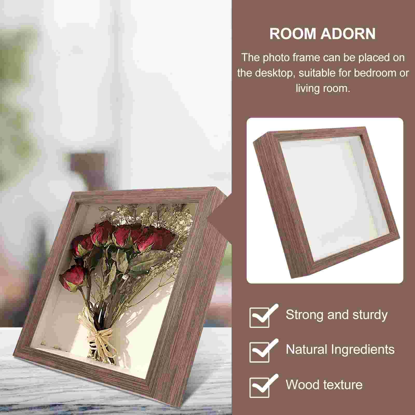1Pc Sturdy Wooden Photo Frame Hanging Wall Photo Frame Photo Studio Photo Frame