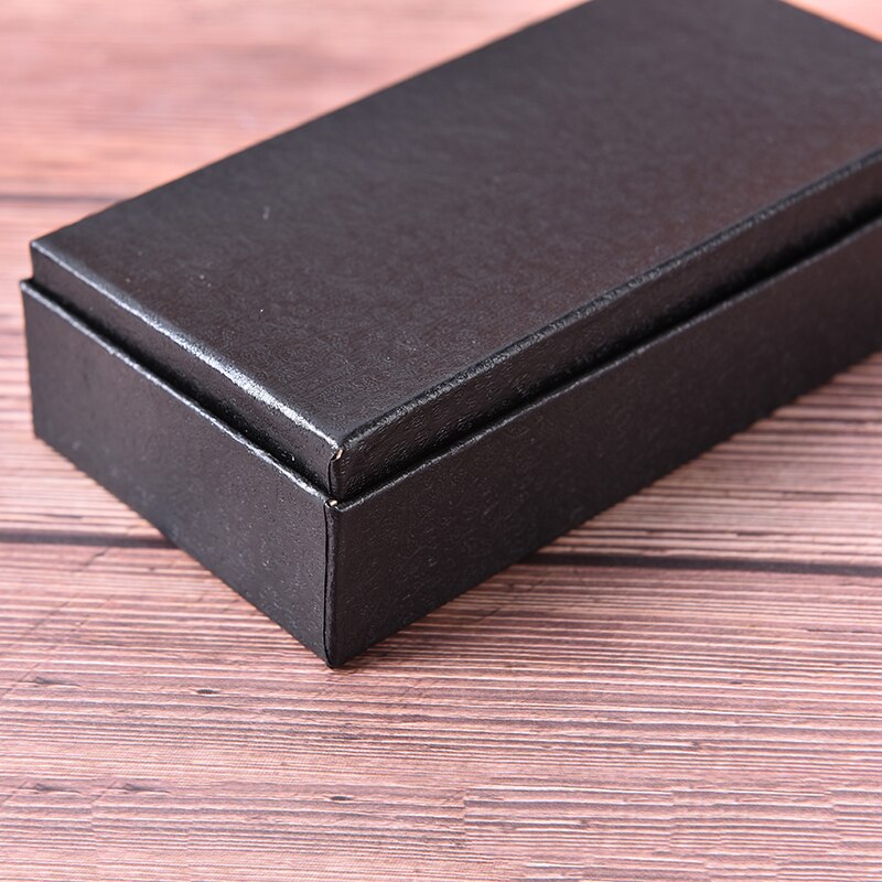Caja rectangular negra para relojes, caja de de cartón, accesorios de joyería