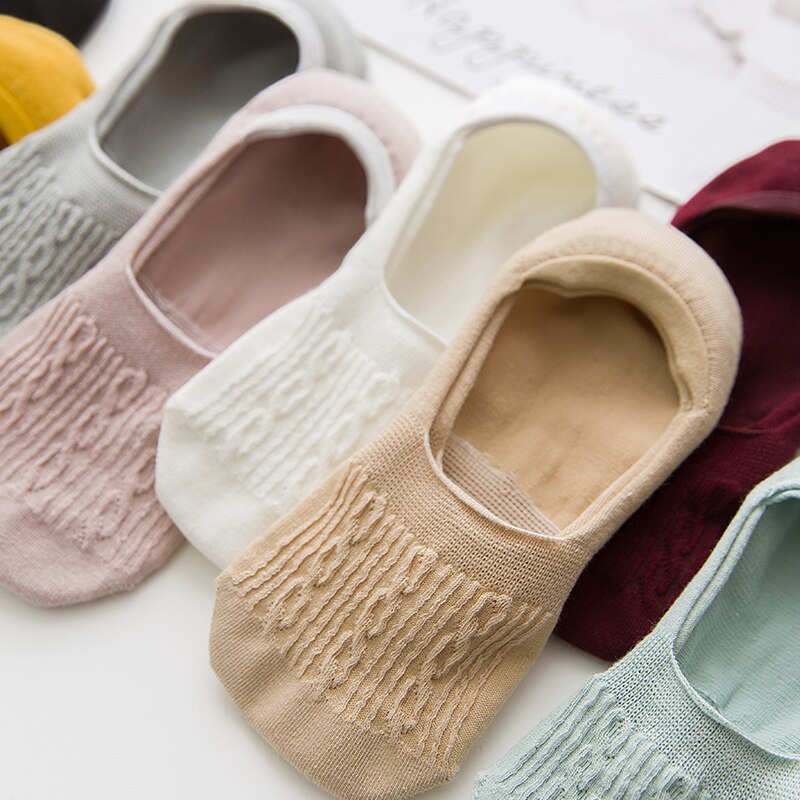 Kobiety silikonowe antypoślizgowe niewidzialne skarpetki letnie jednokolorowe skarpetki robić kostek klapki damskie bawełniane kapcie nie pokazać skarpetka