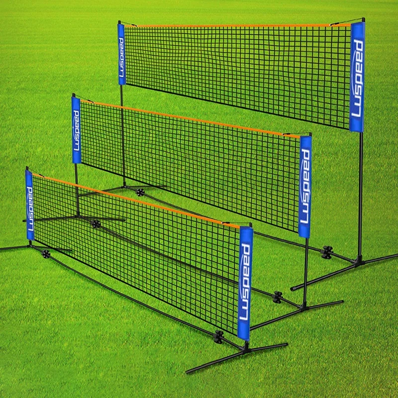 Portátil dobrável padrão profissional badminton net indoor esportes ao ar livre vôlei tênis treinamento redes quadradas malha
