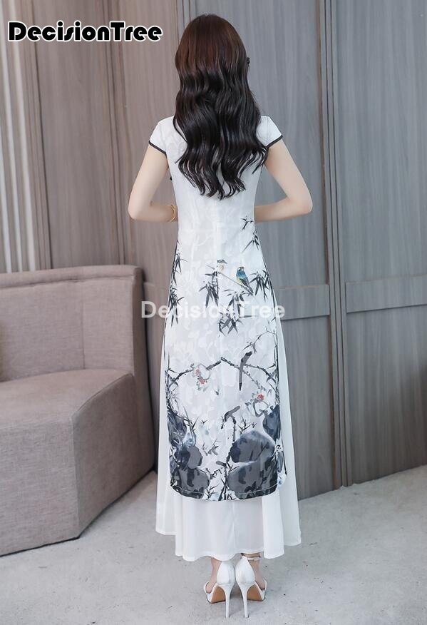 cheongsam dress women lace qipao spilt cheongsam mandarin collar novelty chinese dress lady party dress